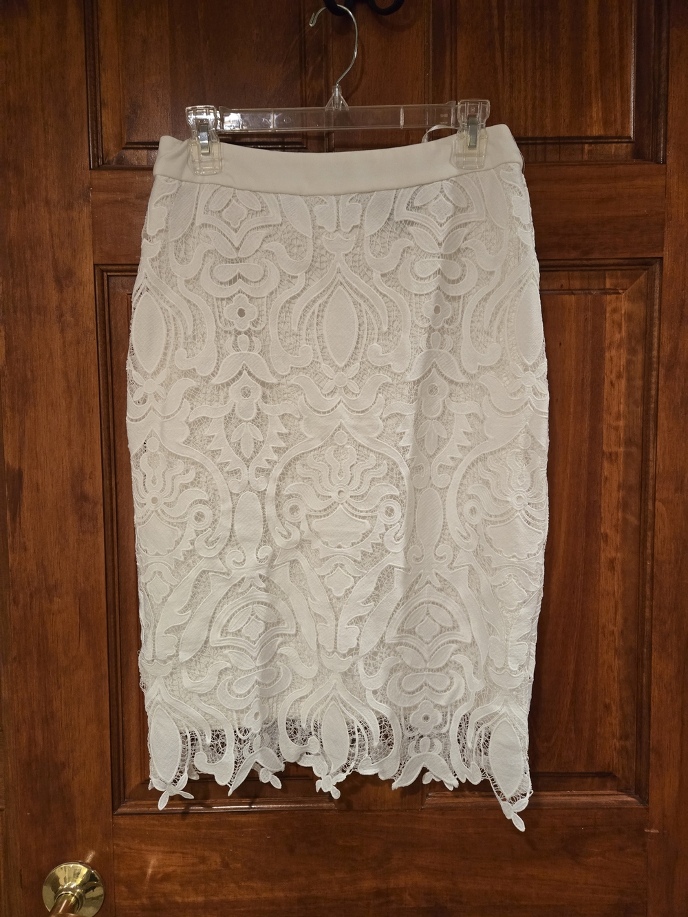 Gracia White Zippered Lined Dress Detail